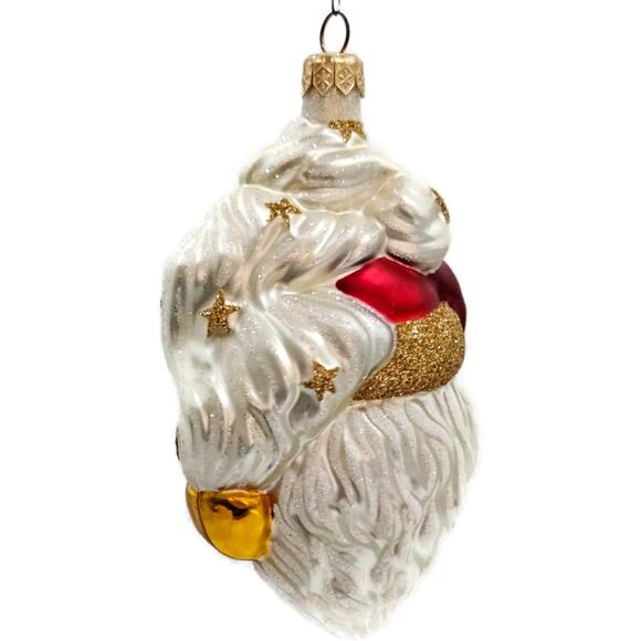 Patricia Breen Merry Olde Elfe Red Gold Trim Stars Santa Christmas Ornament - Picture 8 of 11